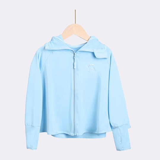 Damen leichte UV-Schutzjacke mit Kapuze und Reißverschluss EB