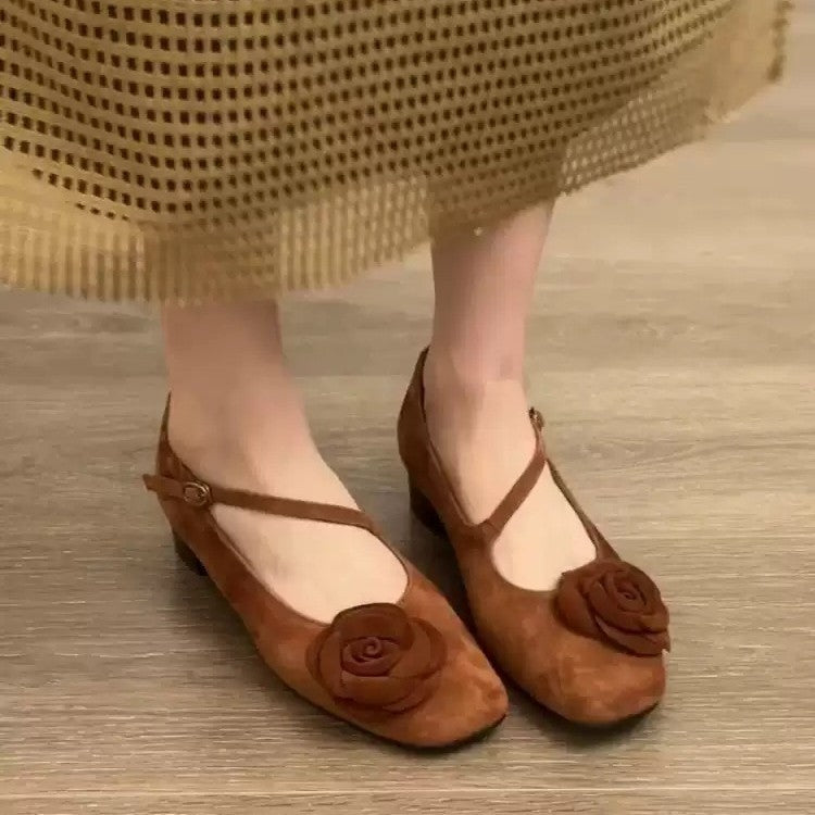 Damen elegante Ballerinas mit floralem Akzent und komfortablem Fußbett EB