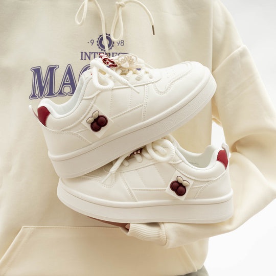 Damen Sneaker mit verspieltem Kirschmotiv und weichem Innenfutter EB