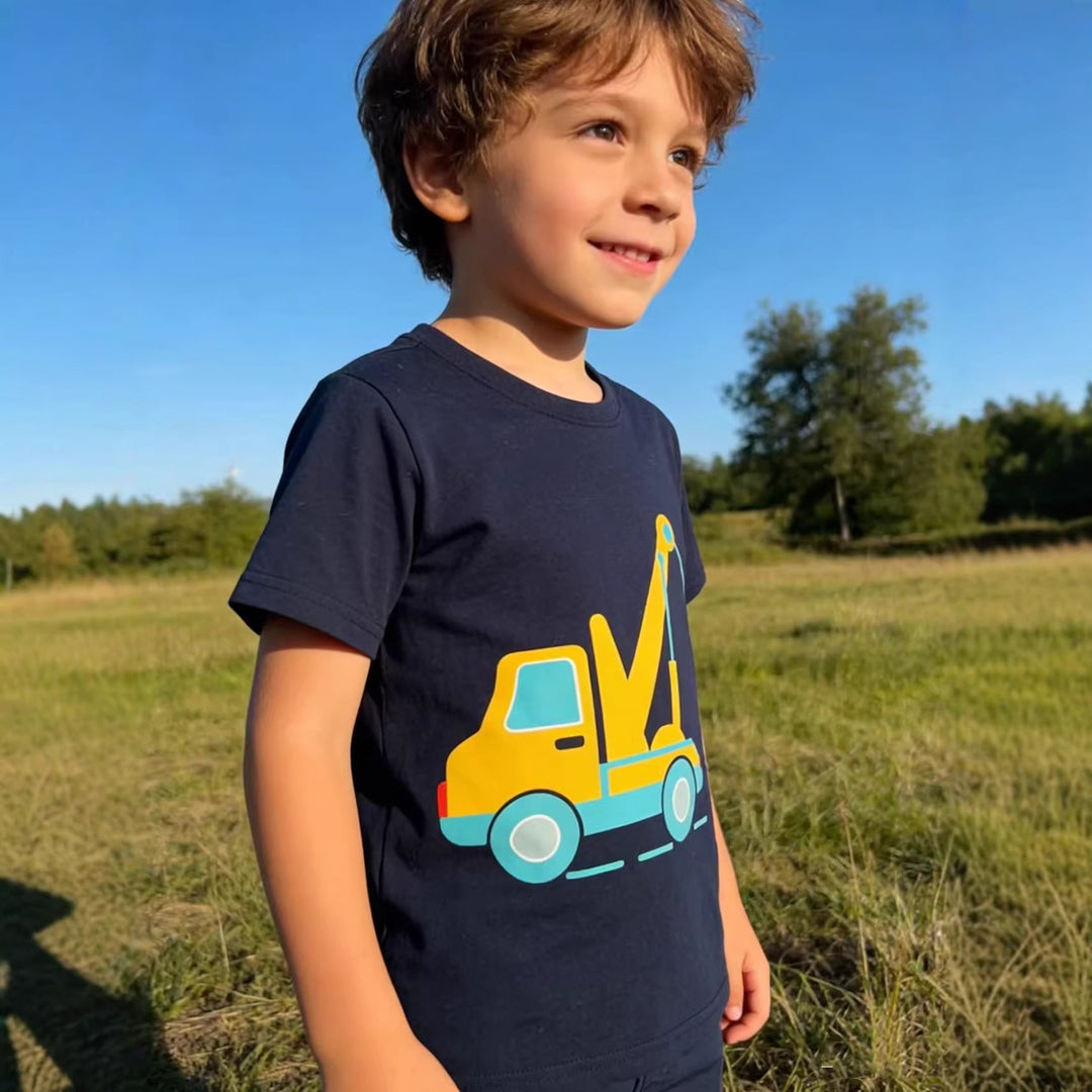 Jungen T-Shirt mit aufregendem Kran-Design EB