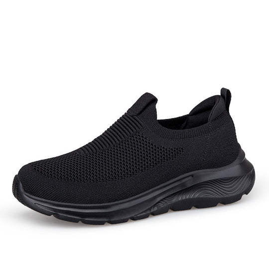 Damen nan nahtloser Strick-Slip-On mit elastischem Einstieg, gepolstertem Komfortfußbett und profiliertem Leichtlaufsohlen-Design EB