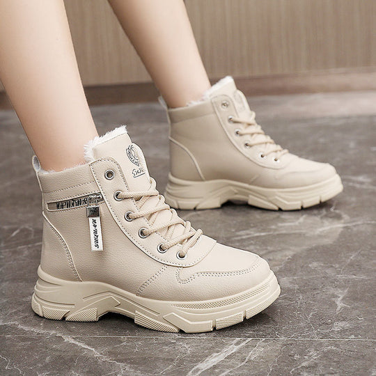 Damen Winterliche High-Top Sneaker mit kuscheligem Innenfutter EB