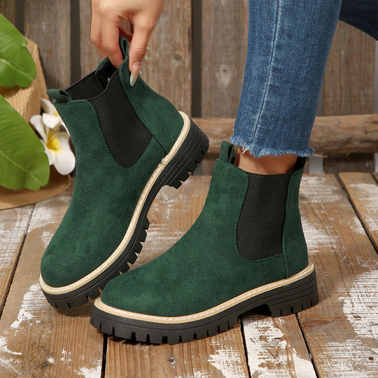 Damen nan Chelsea-Boots mit profilierter Traktorsohle und elastischen Seiteneinsätzen EB