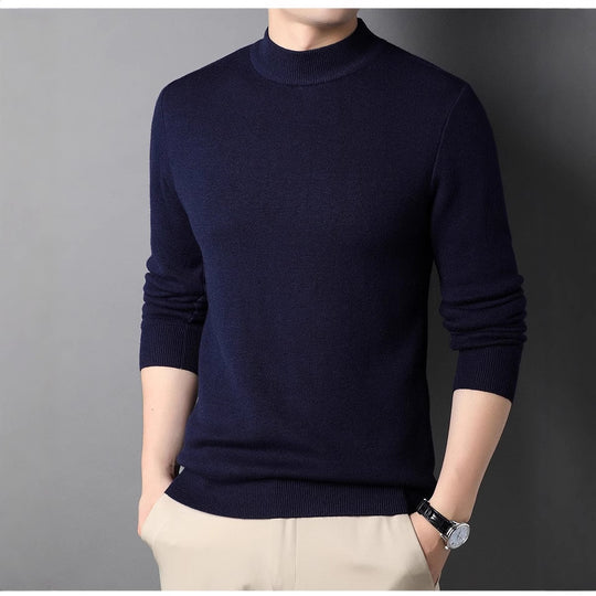 Herren Feinstrickpullover mit Rollkragen und soften Materialien EB