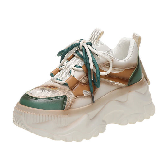 Damen Modische Chunky Sneakers mit atmungsaktiver Mesh-Oberfläche und robustem Profil EB