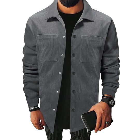 Herren Hochwertige Cordjacke mit praktischen Brusttaschen EB