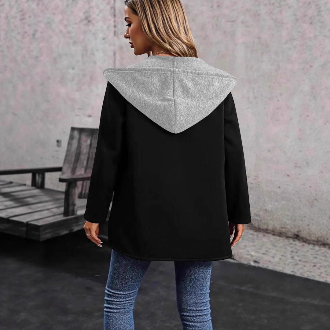 Damen Lässige Kapuzenjacke mit praktischen Taschen und modernem Schnitt EB