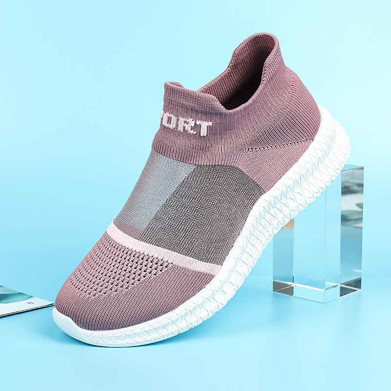 Damen Atmungsaktive Stricksneaker mit flexiblem Sockendesign EB