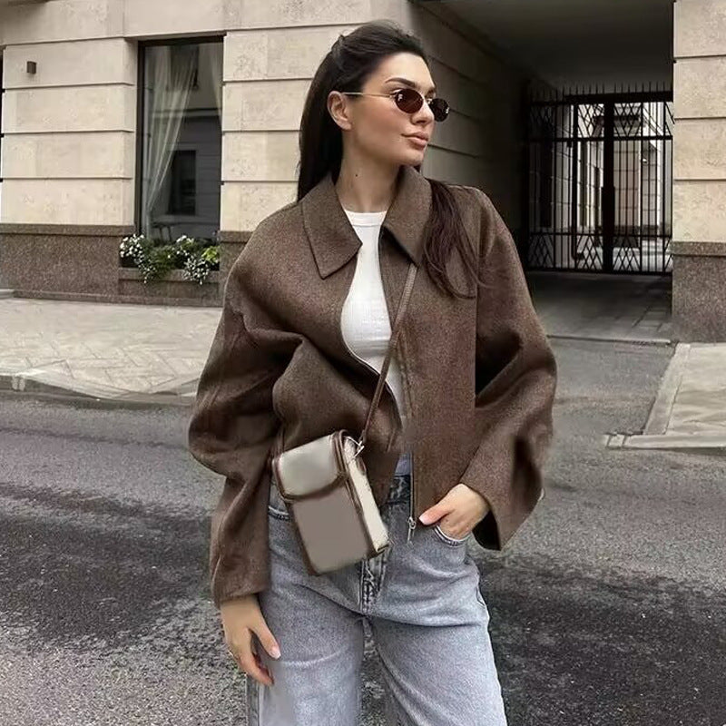 Damen modische Übergangsjacke aus hochwertigem Material mit elegantem Schnitt EB