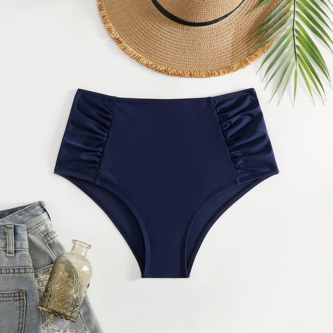 Damen Hoch geschnittener Bikini-Hosen mit Rüschendetails EB