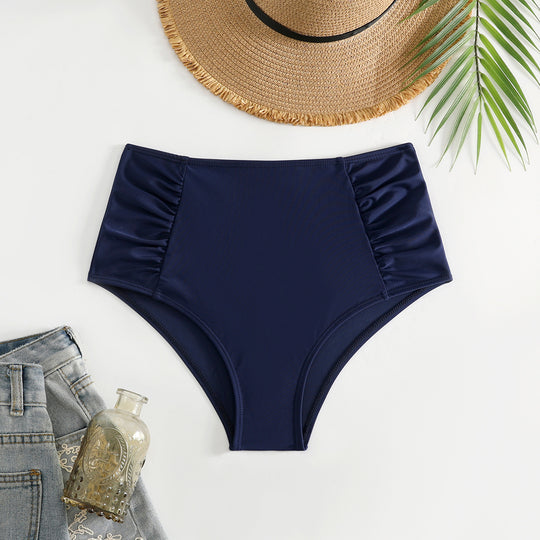 Damen Hoch geschnittener Bikini-Hosen mit Rüschendetails EB