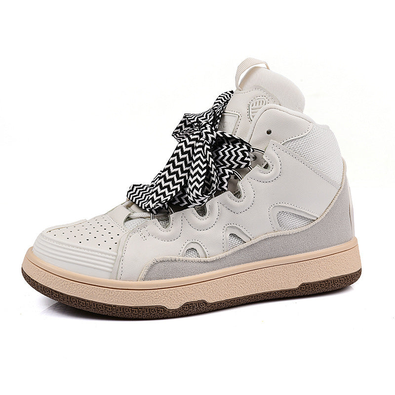 Damen Sportliche High-Top Sneakers mit innovativem Mehrfarbigem Schnürsystem EB
