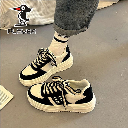 Damen modische Chunky-Sneaker mit stabiler Plattform und auffälligem Design EB