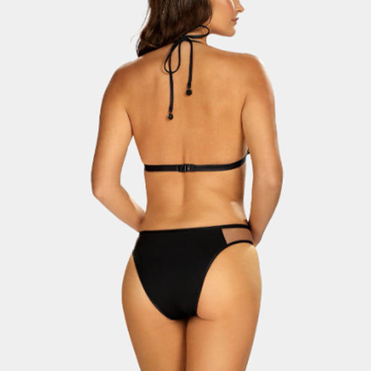 Damen Triangel-Bikini mit transparenten Akzenten EB