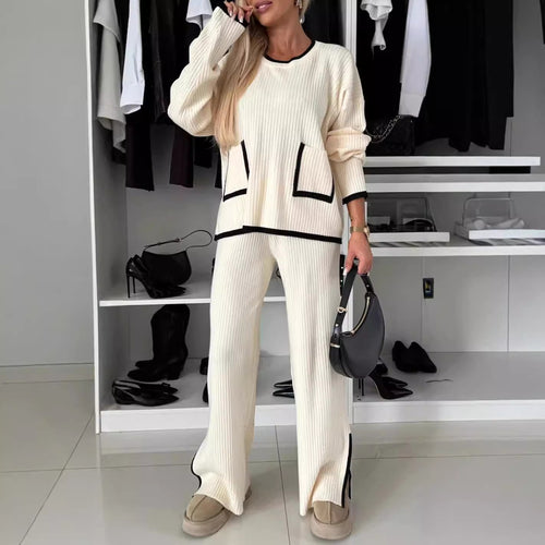 Damen Luftiges Lounge-Set mit modernen Details EB