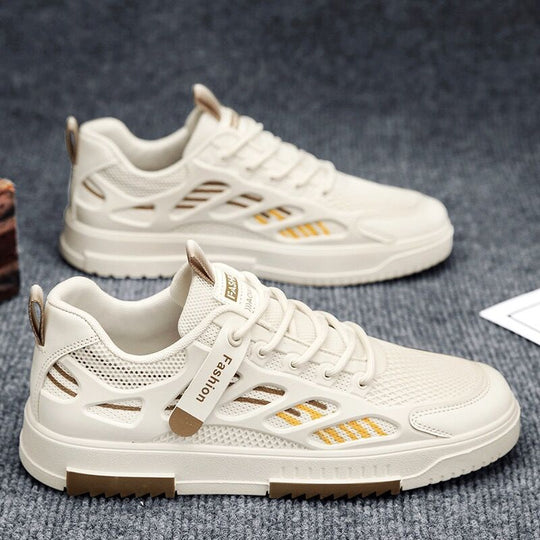 Damen atmungsaktive Freizeitsneakers mit modischer Gummisohle EB