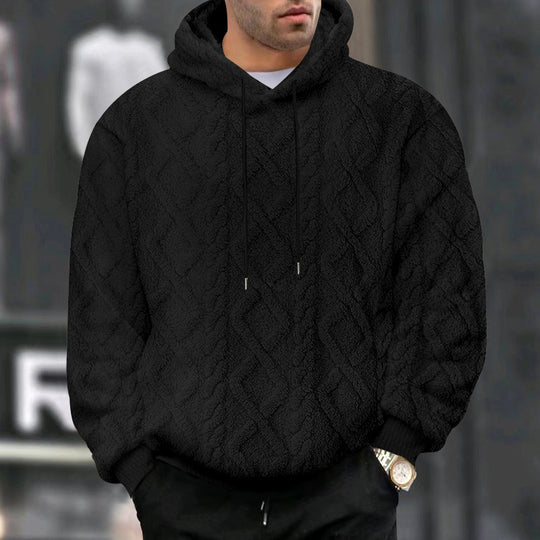 Herren Kuscheliger Hoodiepullover mit strukturiertem Design und modernem Schnitt EB