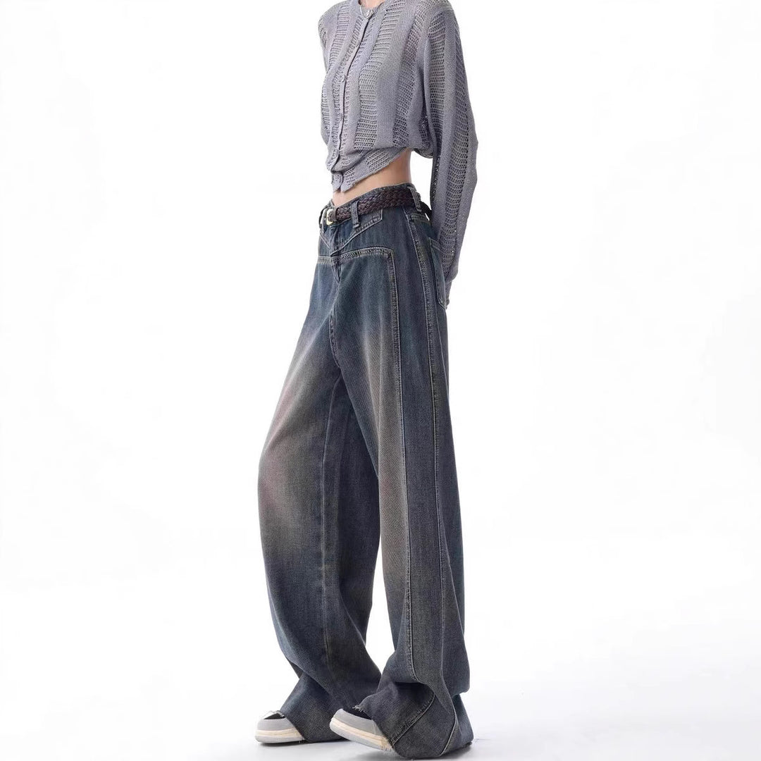 Damen Oversized Jeans mit lässigem Schnitt und hoher Taille EB