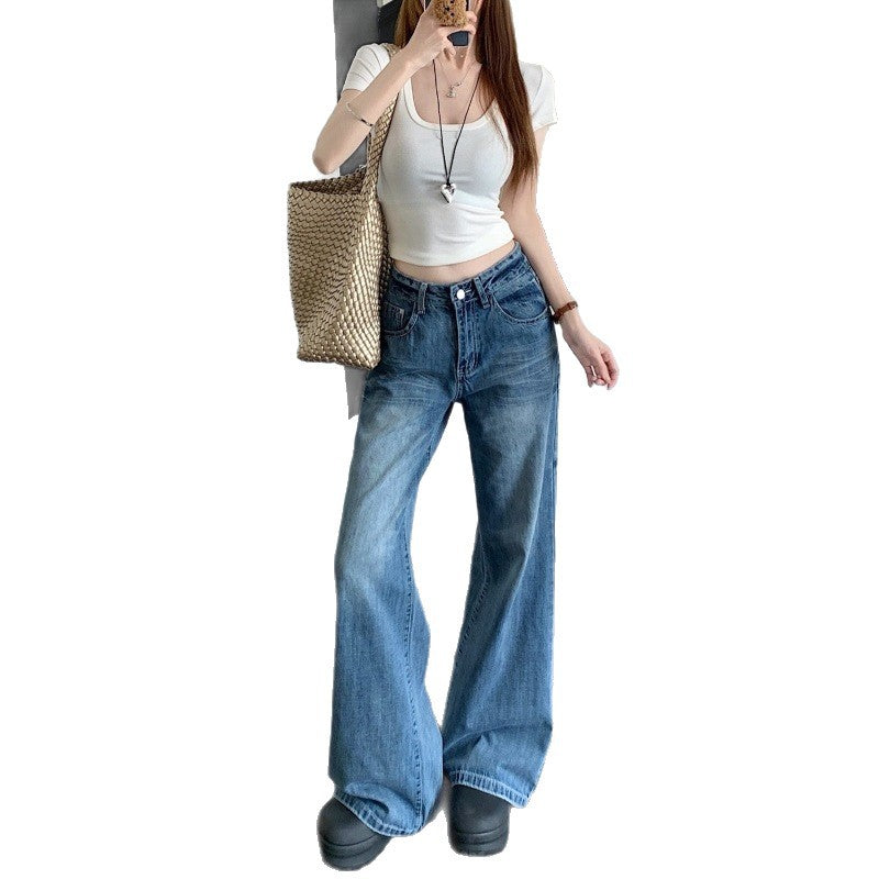 Damen weit geschnittene Jeanshose im urbanen Style EB