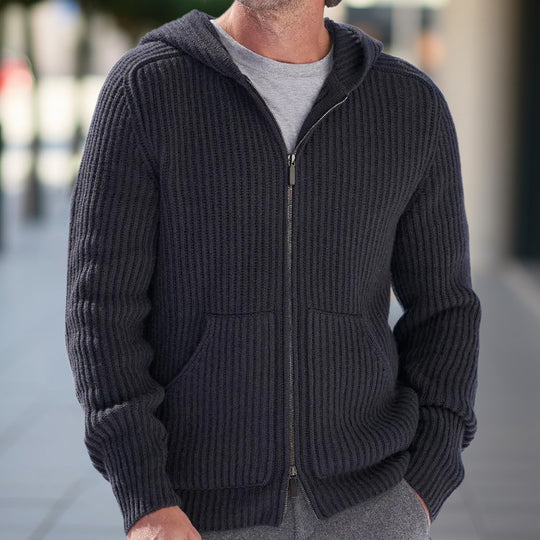 Herren Strickjacke mit Kapuze EB