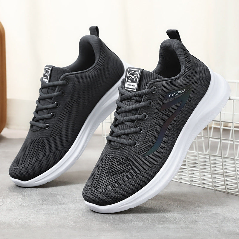 Unisex nan leichte Strickfreizeitsneaker mit gepolsterter Fersenstütze und rutschfester Profilsohle EB