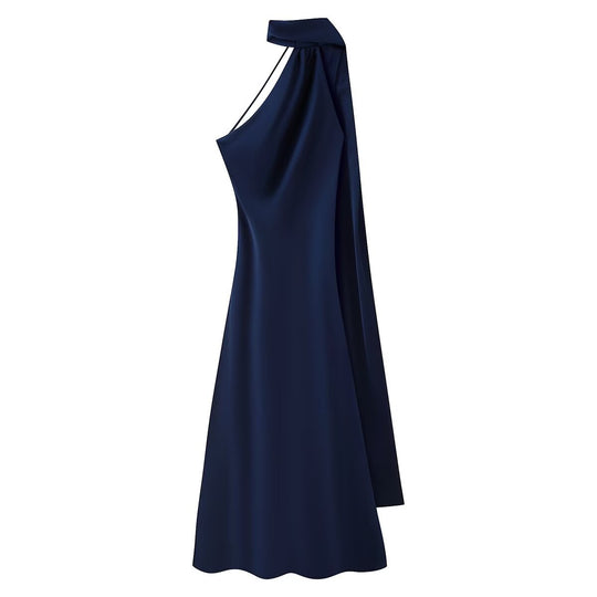 Damen Maxikleid mit elegantem Halterneck und fließendem Schnitt EB