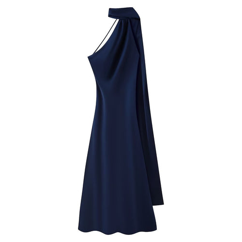 Damen Maxikleid mit elegantem Halterneck und fließendem Schnitt EB