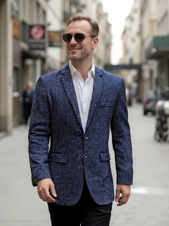 Herren eleganter strukturierter Freizeitblazer EB