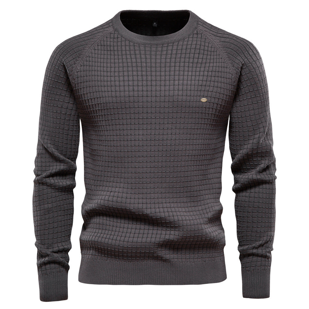 Herren strukturiertes Rundhals Sweatshirt mit modernem Design EB