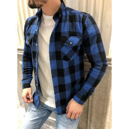 EB | Hemd Karierter Flanell Relaxed Fit Langärmelig Mit Brusttaschen