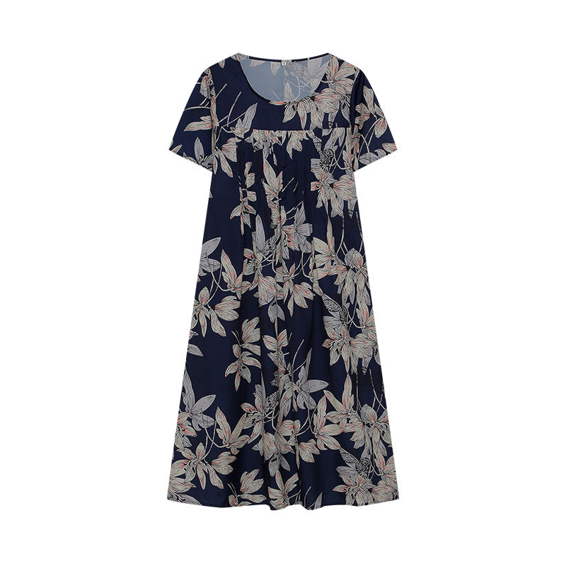 Damen Maxikleid mit floralem Design und weiten Ärmeln EB
