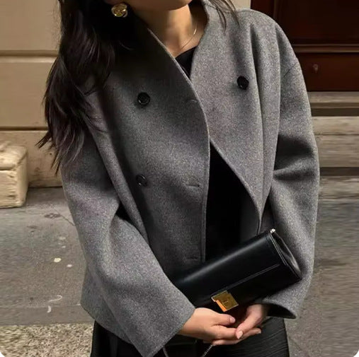 Damen Oversized Wolljacke im modernen Stil EB