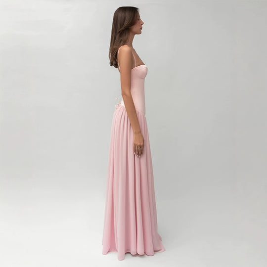 Damen nan modellierendes Bustier-Abendkleid mit vorgeformter Miederkonstruktion und weitfallendem Chiffon-Tellerrock EB
