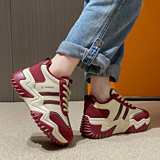 Damen modische Sneakers mit atmungsaktivem Mesh-Obermaterial und dämpfender Laufsohle EB