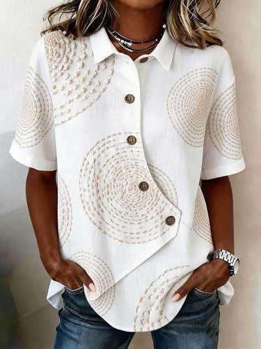 Damen Besonders gestaltete Bluse mit einzigartigem Knopfdetail EB
