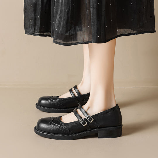 Damen elegante und stilvolle Schuhe mit doppeltem Riemen EB