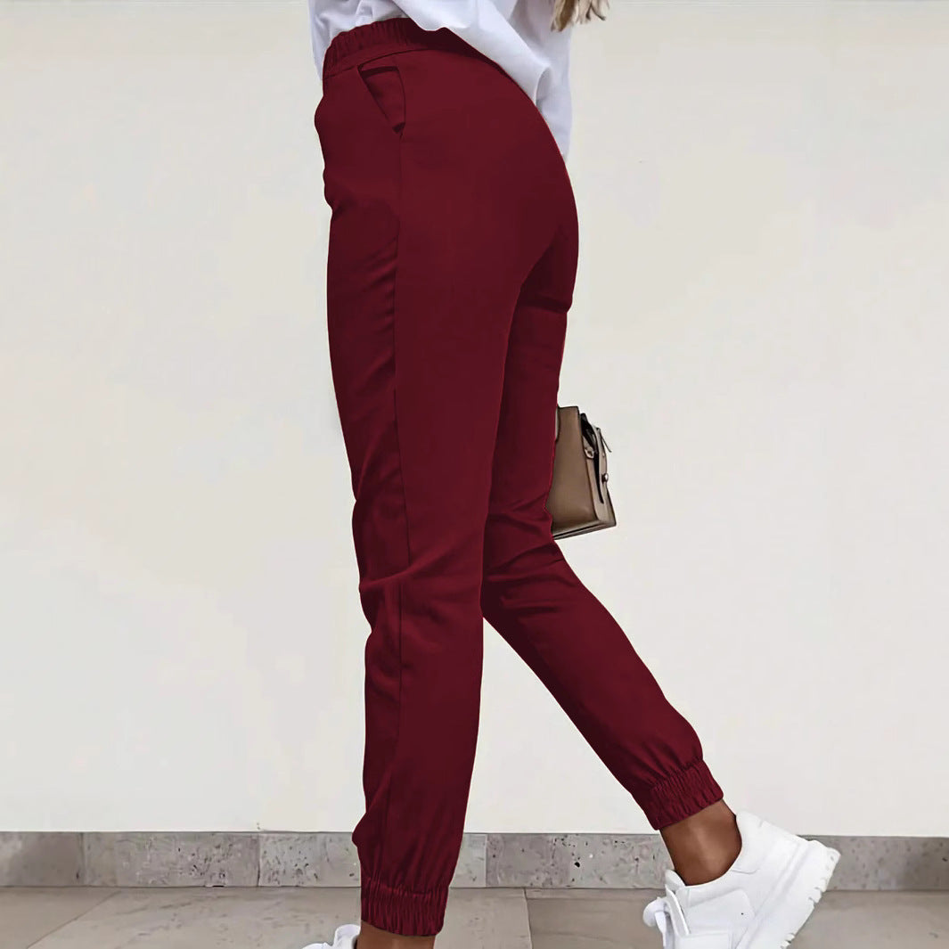 Damen bequeme Slim-Fit Chino-Hose EB