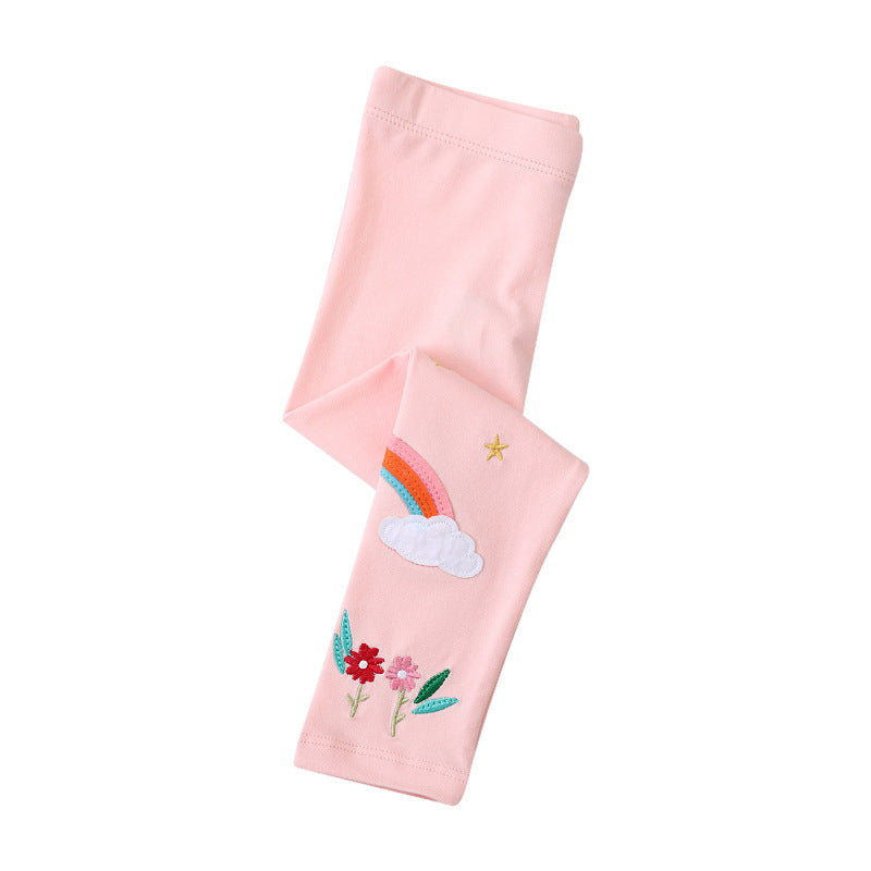 Mädchen Leggings mit verspieltem Feen- und Regenbogen-Design EB