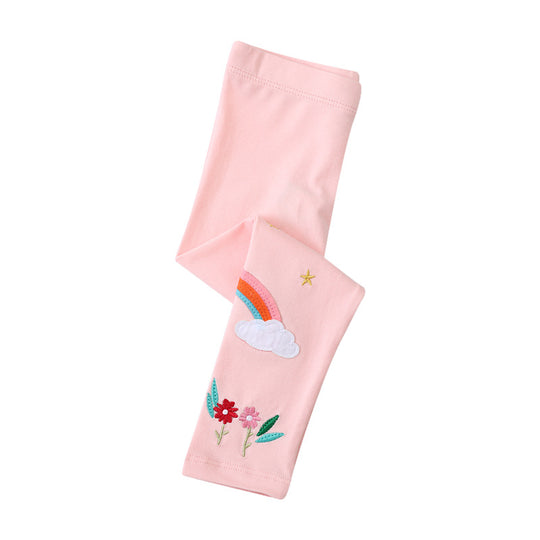 Mädchen Leggings mit verspieltem Feen- und Regenbogen-Design EB