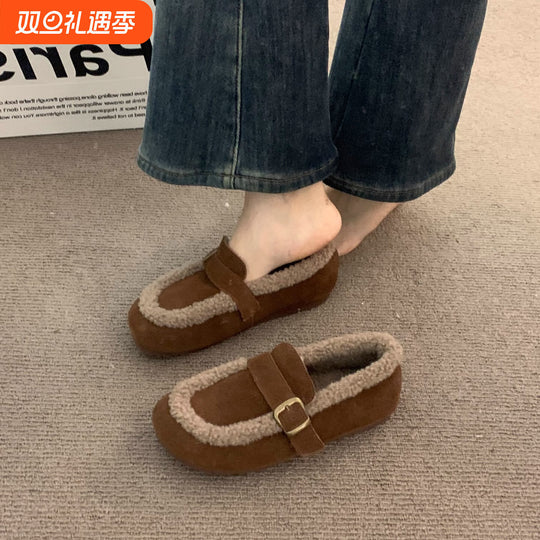 Damen Hauschuhe mit komfortablem Kunstfellrand EB