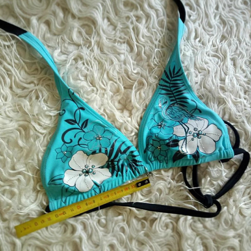 Damen-Bikini-Set mit floralem Design und verstellbaren Trägern EB