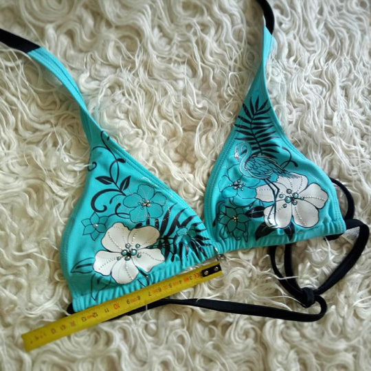 Damen-Bikini-Set mit floralem Design und verstellbaren Trägern EB