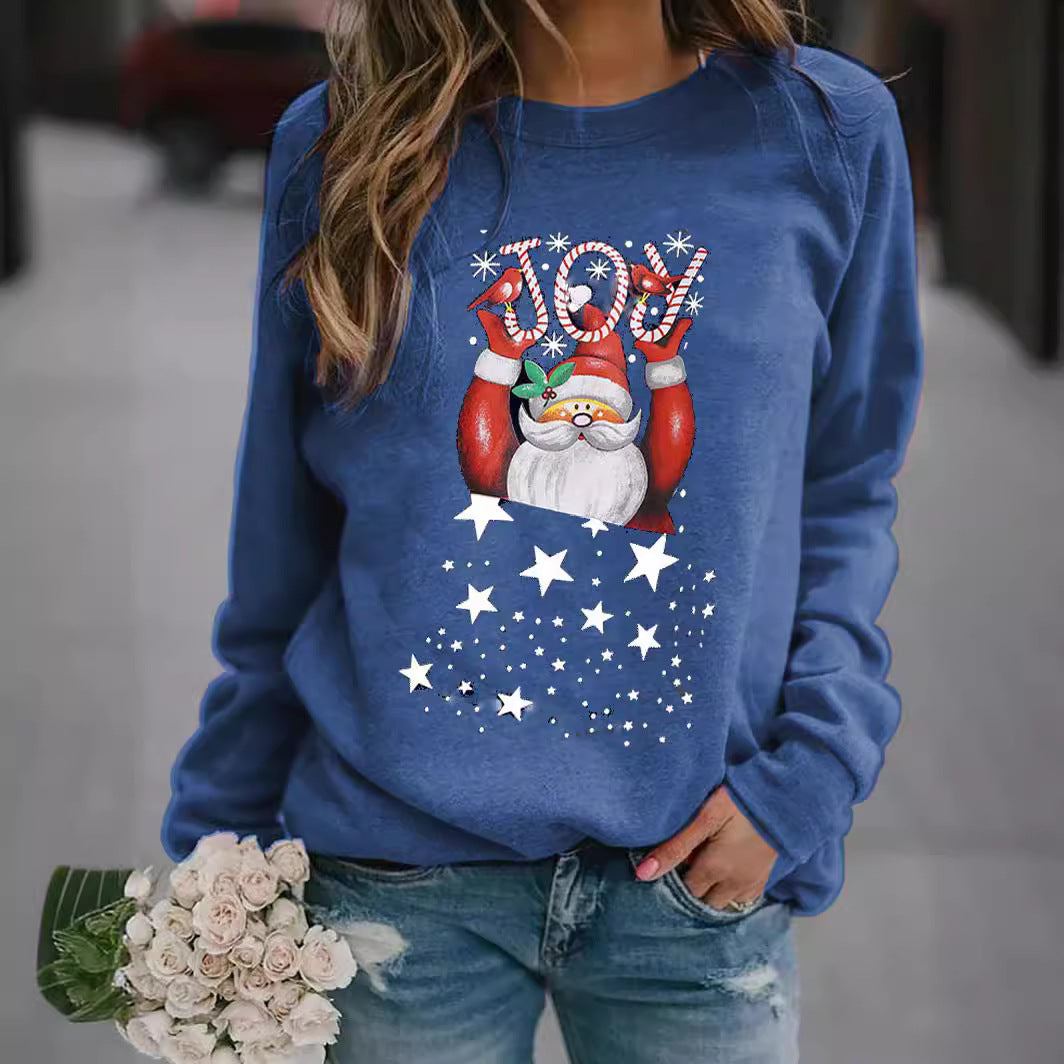 Damen Sweatshirt mit festlichem Weihnachtsmotiv EB