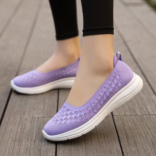 Damen Slip-On Freizeitschuhe mit atmungsaktivem Obermaterial EB