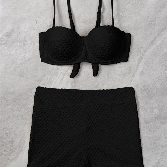 Damen Hoch tailliertes Bikini-Set mit gepolstertem Oberteil EB