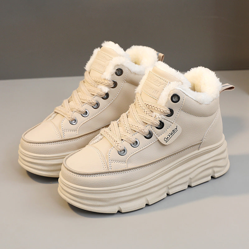 Damen High-Top Sneakers mit warmem Innenfutter und rutschfester Sohle EB