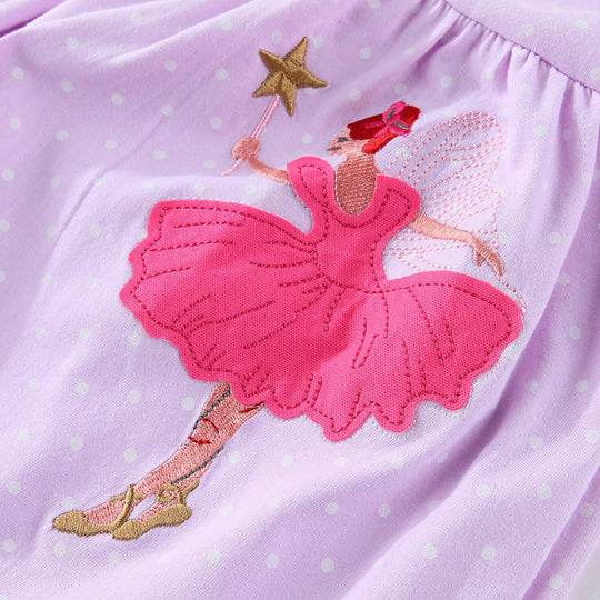 Mädchen Ballettkleid mit zauberhaftem Stickdesign EB