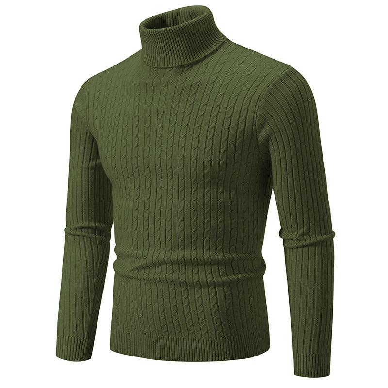 Herren stilvoller Rollkragenpullover aus feinem Strick EB