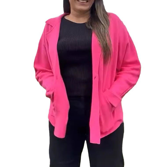 Damen Oversized Blazer mit Patch-Taschen und modischem Schnitt EB