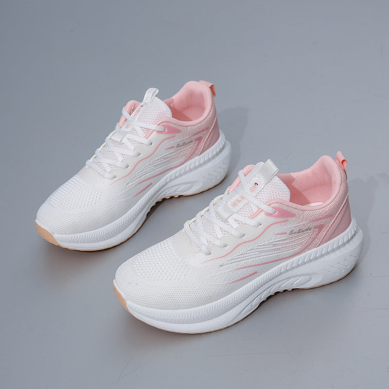 Damen Atmungsaktive Freizeitsneaker mit stoßdämpfender Sohle und elastischer Schnürung EB